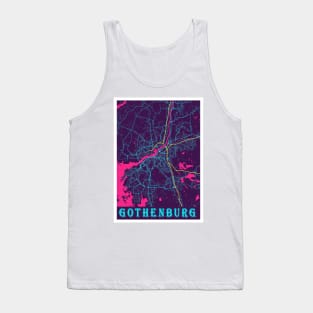 Gothenburg Neon City Map Tank Top